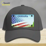 Indiana Bridge Plate American Flag Novelty License Plate Hat Cotton / Charcoal