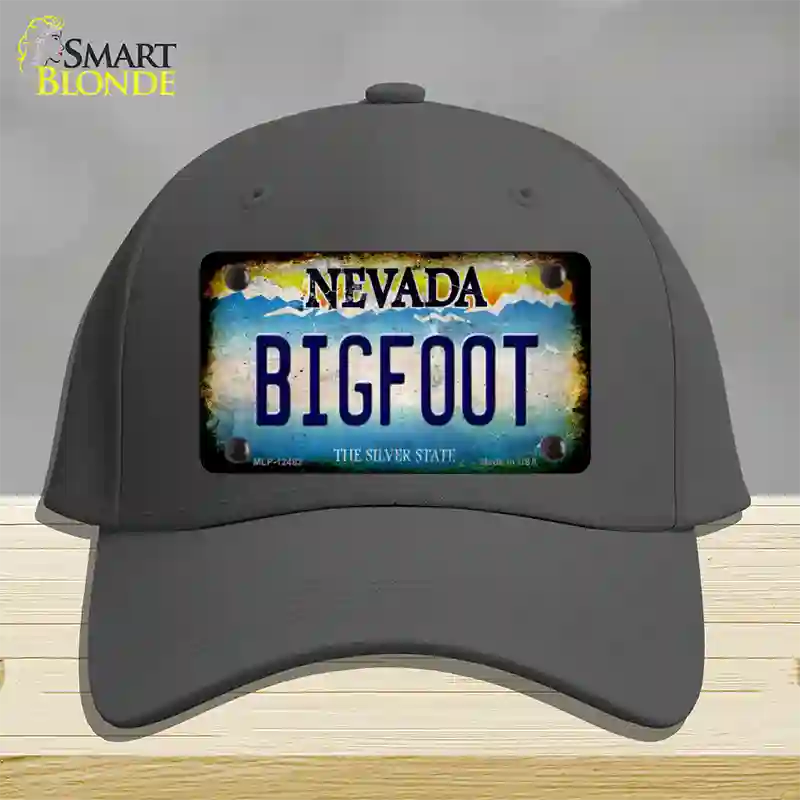 Bigfoot Nevada Novelty License Plate Hat Cotton / Charcoal