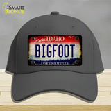 Bigfoot Idaho Novelty License Plate Hat Cotton / Charcoal