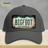 Bigfoot Colorado Rusty Novelty License Plate Hat Cotton / Charcoal