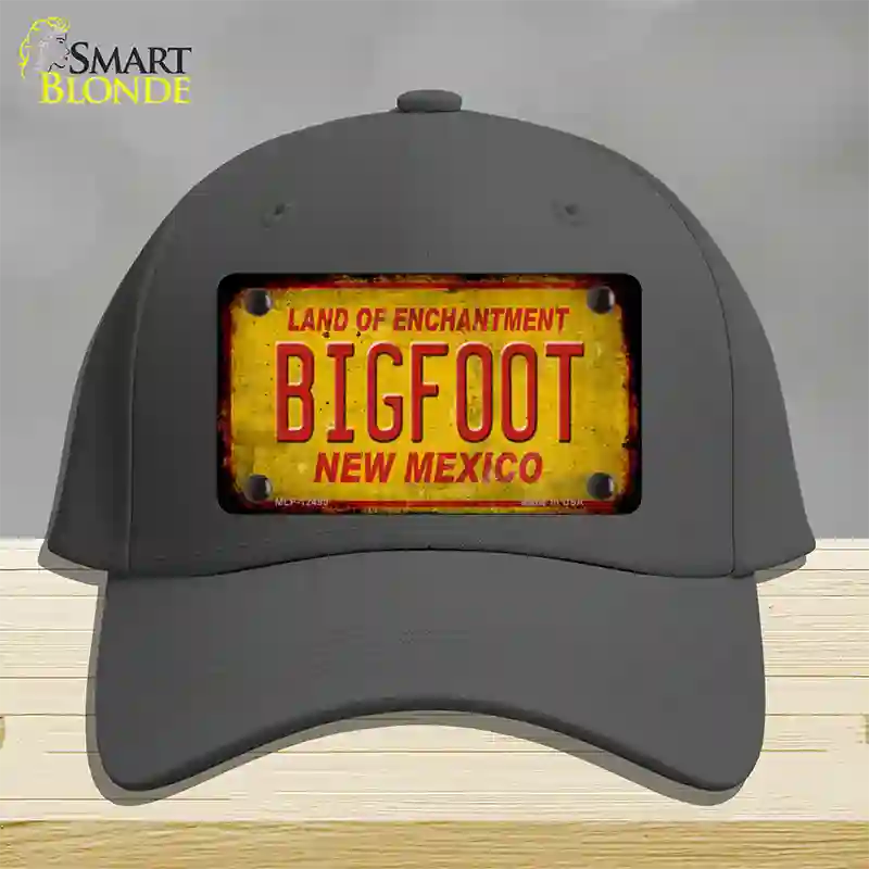 Bigfoot New Mexico Novelty License Plate Hat Cotton / Charcoal