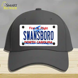 Swansboro North Carolina Novelty License Plate Hat Cotton / Charcoal