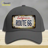 Route 66 California Rusty Novelty License Plate Hat Cotton / Charcoal