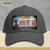 Route 66 Oklahoma Rusty Novelty License Plate Hat Cotton / Charcoal