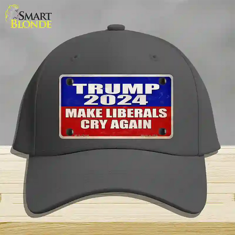 Trump Make Liberals Cry Again Novelty License Plate Hat Cotton / Charcoal