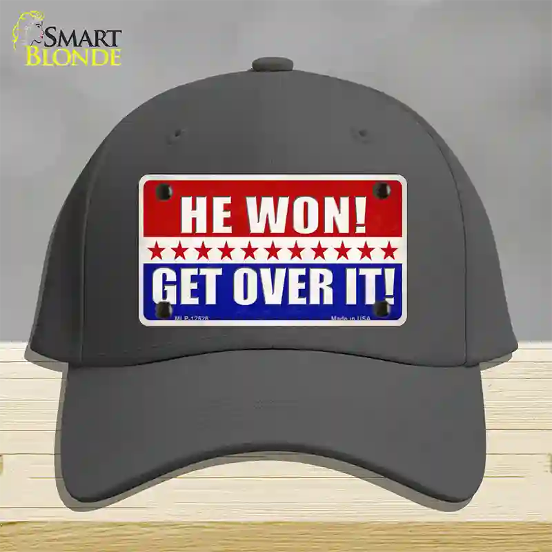 Trump Won Get Over It Novelty License Plate Hat Cotton / Charcoal