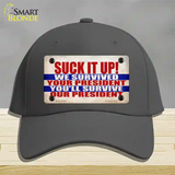 Suck It Up We Survived Novelty License Plate Hat Cotton / Charcoal