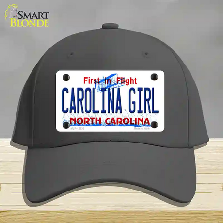 Carolina Girl North Carolina Novelty License Plate Hat Cotton / Charcoal