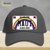 Maui Hawaii Novelty License Plate Hat Cotton / Charcoal