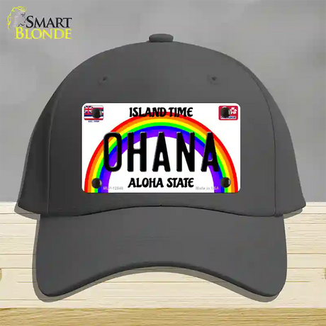 Ohana Hawaii Novelty License Plate Hat Cotton / Charcoal