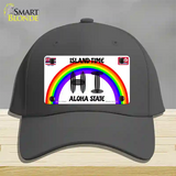 Hawaii Surfboard Novelty License Plate Hat Cotton / Charcoal