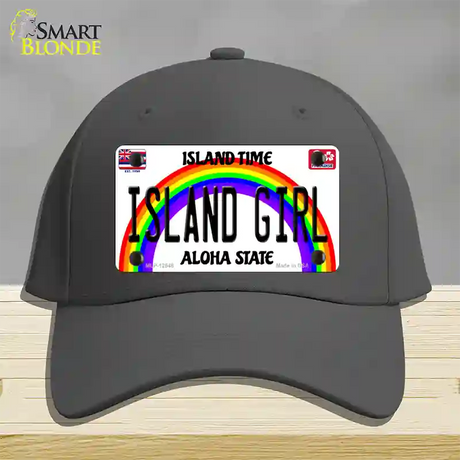 Island Girl Hawaii Novelty License Plate Hat Cotton / Charcoal