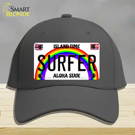 Surfer Hawaii Novelty License Plate Hat Cotton / Charcoal