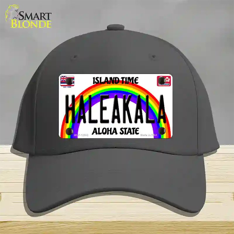 Haleakala Hawaii Novelty License Plate Hat Cotton / Charcoal