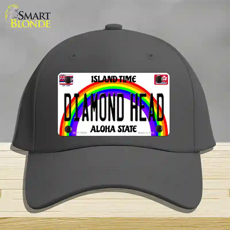 Diamond Head Hawaii Novelty License Plate Hat Cotton / Charcoal