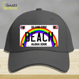 Beach Hawaii Novelty License Plate Hat Cotton / Charcoal