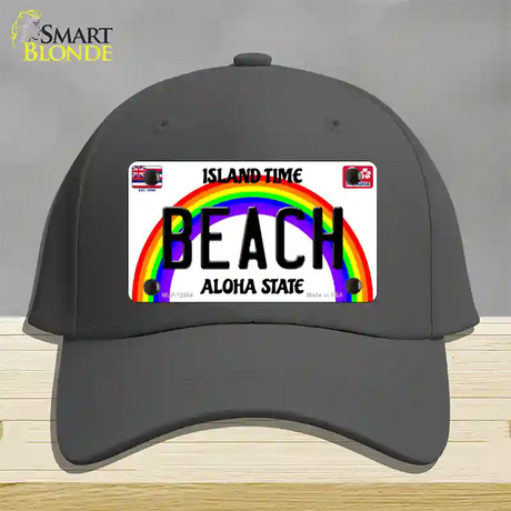 Beach Hawaii Novelty License Plate Hat Cotton / Charcoal