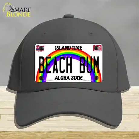 Beach Bum Hawaii Novelty License Plate Hat Cotton / Charcoal