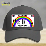 Made In Hawaii Silhouette Novelty License Plate Hat Cotton / Charcoal