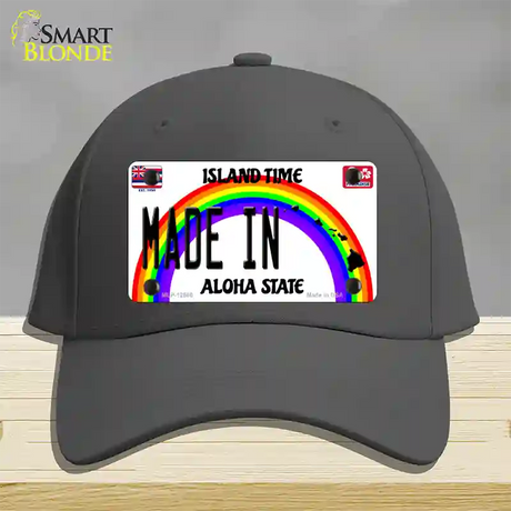 Made In Hawaii Silhouette Novelty License Plate Hat Cotton / Charcoal