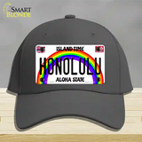 Honolulu Hawaii Novelty License Plate Hat Cotton / Charcoal