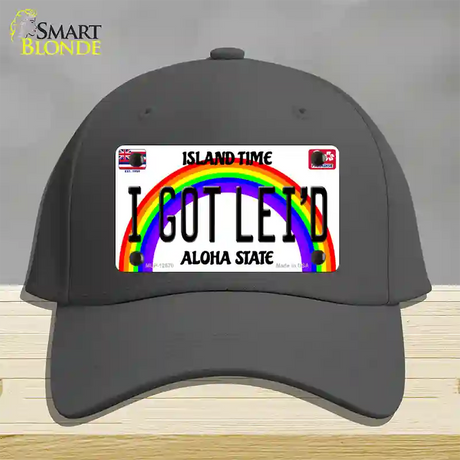 I Got Leid Hawaii Novelty License Plate Hat Cotton / Charcoal