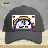 Coconuts Hawaii Novelty License Plate Hat Cotton / Charcoal