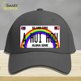 A Hui Hou Hawaii Novelty License Plate Hat Cotton / Charcoal