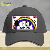 Ono Grinds Hawaii Novelty License Plate Hat Cotton / Charcoal