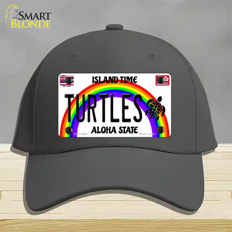 Turtles Hawaii Novelty License Plate Hat Cotton / Charcoal