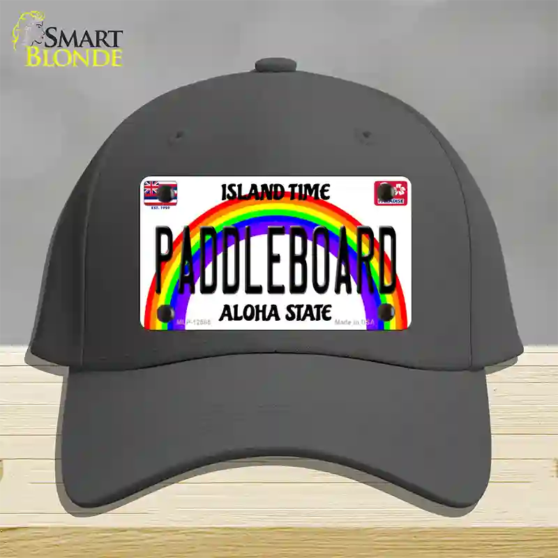 Paddleboard Hawaii Novelty License Plate Hat Cotton / Charcoal