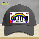 Vacation Hawaii Novelty License Plate Hat Cotton / Charcoal