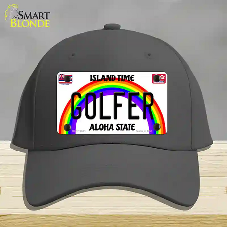 Golfer Hawaii Novelty License Plate Hat Cotton / Charcoal