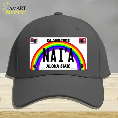 Naia Hawaii Novelty License Plate Hat Cotton / Charcoal