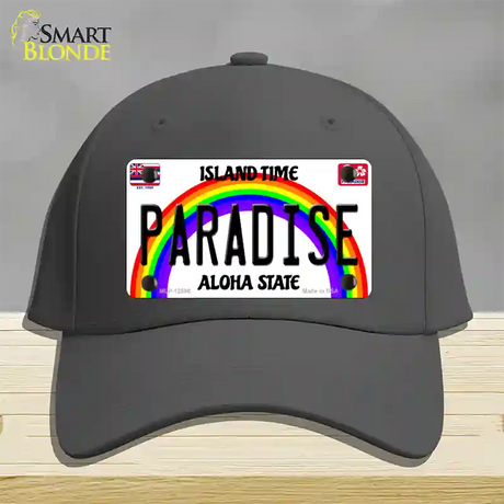 Paradise Hawaii Novelty License Plate Hat Cotton / Charcoal