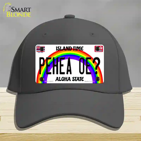 Pehea Oe Hawaii Novelty License Plate Hat Cotton / Charcoal