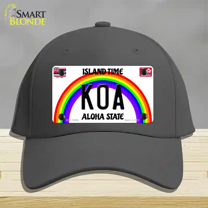 Koa Hawaii Novelty License Plate Hat Cotton / Charcoal