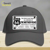 Route 66 The Mother Road Novelty License Plate Hat Cotton / Charcoal