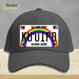 Ku Uipo Hawaii Novelty License Plate Hat Cotton / Charcoal