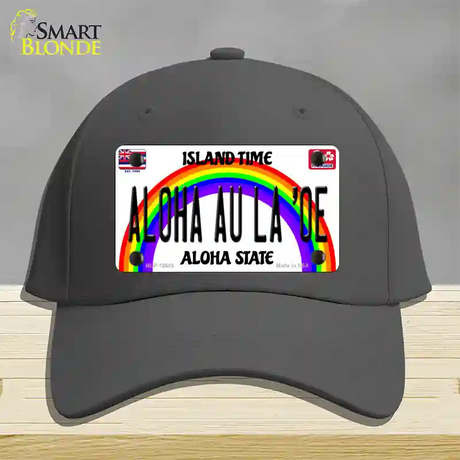 Aloha Au La Oe Hawaii Novelty License Plate Hat Cotton / Charcoal