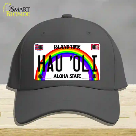 Hau Oli Hawaii Novelty License Plate Hat Cotton / Charcoal