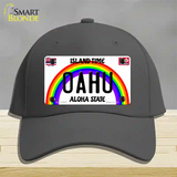 Oahu Hawaii Novelty License Plate Hat Cotton / Charcoal