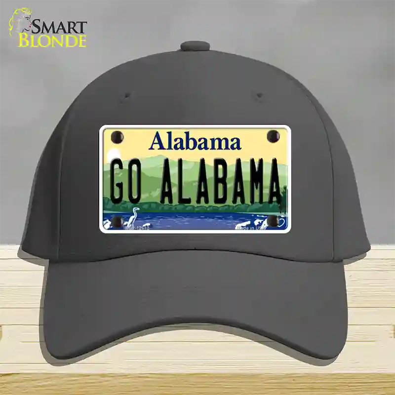 Go Alabama Novelty License Plate Hat Cotton / Charcoal