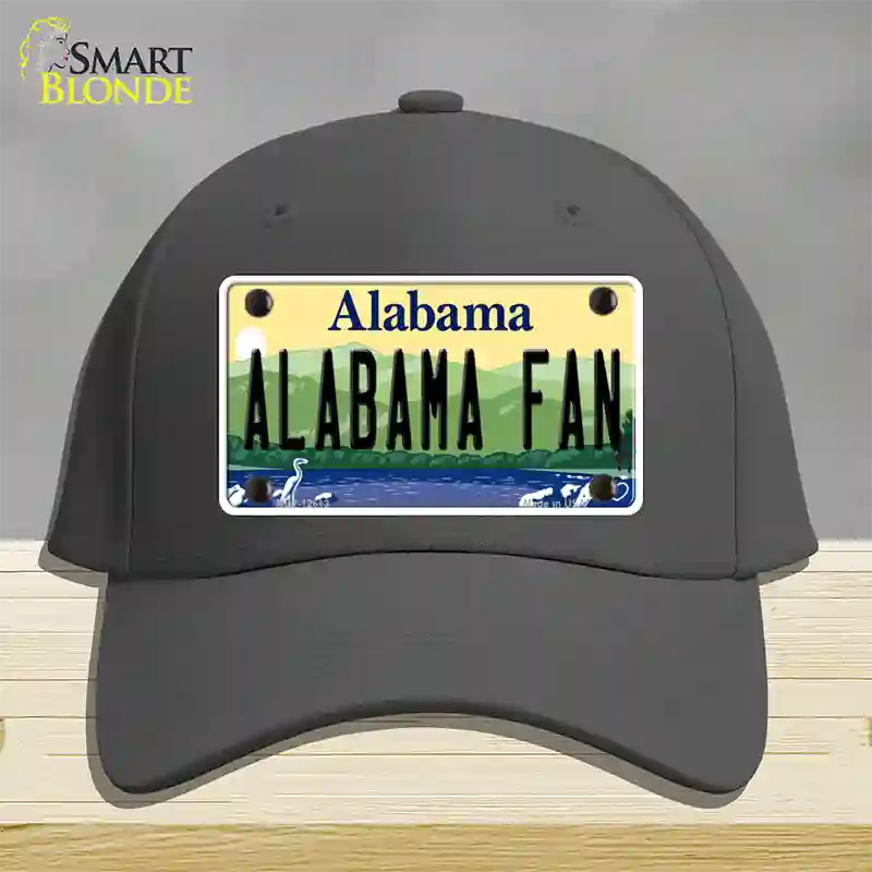 Alabama Fan Novelty License Plate Hat Cotton / Charcoal