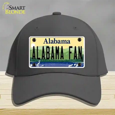 Alabama Fan Novelty License Plate Hat Cotton / Charcoal