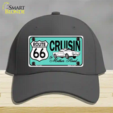 Route 66 Retro Cruisin Novelty License Plate Hat Cotton / Charcoal