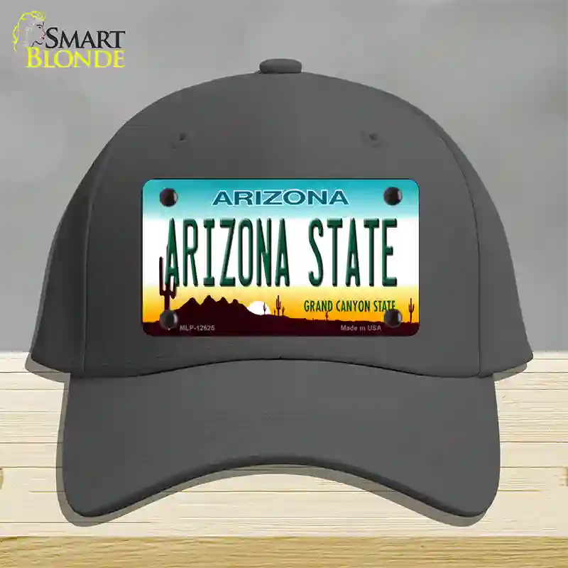 Arizona State Novelty License Plate Hat Cotton / Charcoal