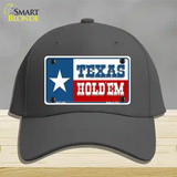 Texas Hold Em Novelty License Plate Hat Cotton / Charcoal