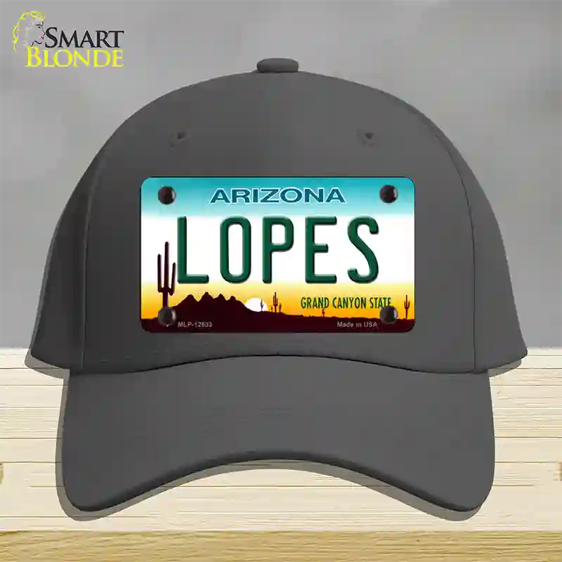 Lopes Novelty License Plate Hat Cotton / Charcoal