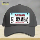 Go Arkansas Novelty License Plate Hat Cotton / Charcoal